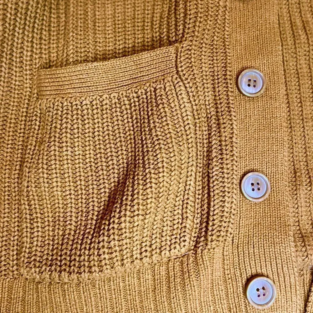 Urban Outfitters OS Knitted Sweater Orange Cardigan Cotton Long (EUC)​​​ - Picture 6 of 6